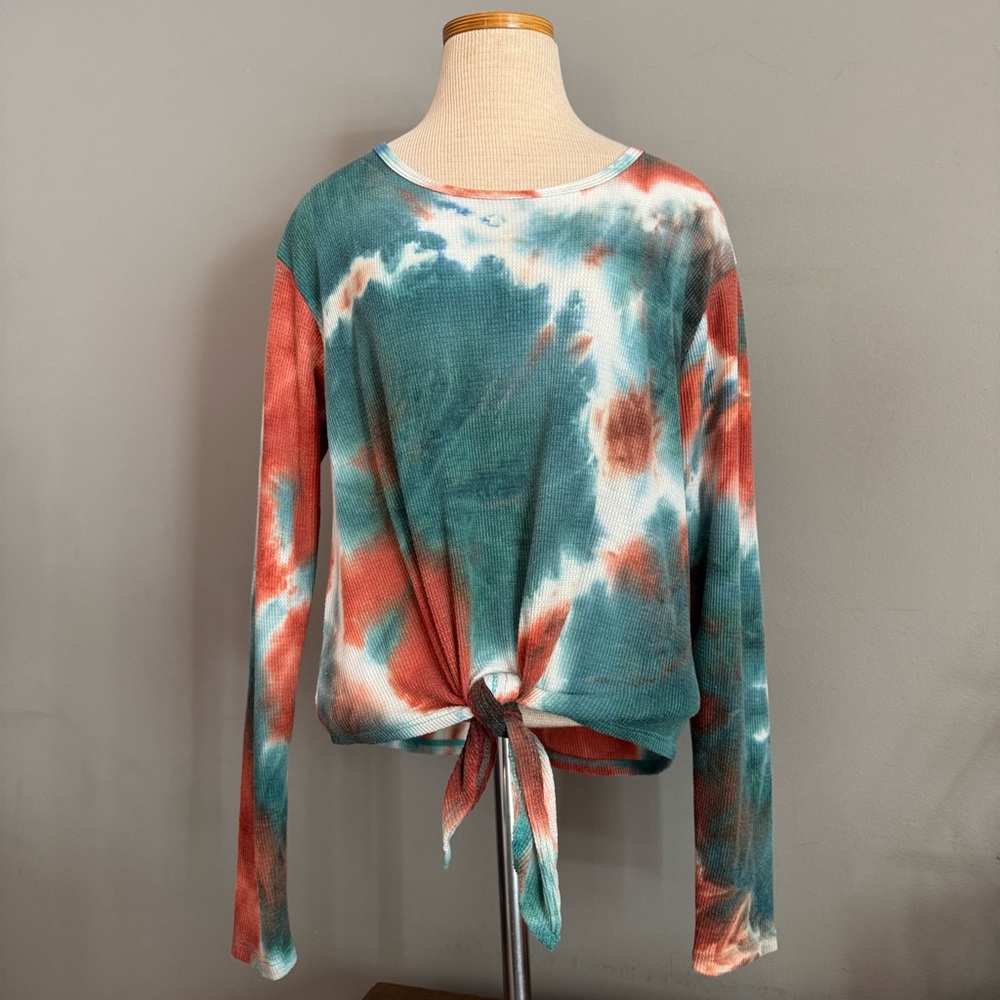 Tie Dye Waffle Long Sleeve Tee